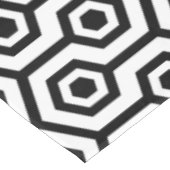 黒の八角形ジオメトリパターン テーブルクロス (アングル)