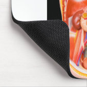 黒の内臓が付いている人間の胴モデル マウスパッド (コーナー)