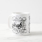 黒の内部のスタイリッシュなフレームでリアを名前を挙げて下さい コーヒーマグカップ (正面左)