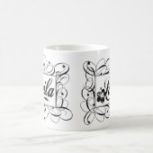 黒の内部のスタイリッシュなフレームでLailaを名前を挙げて下さい コーヒーマグカップ (中央)