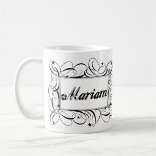 黒の内部のスタイリッシュなフレームでMariamを挙げて下さい コーヒーマグカップ