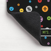 黒の円パタカラフルーンの数学記号 マウスパッド (コーナー)