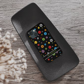 黒の円パタカラフルーンの数学記号 Case-Mate iPhoneケース