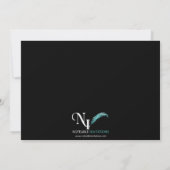 黒の写真のシルバークロス  -  -  -  -  -  - 招待状 (裏面)