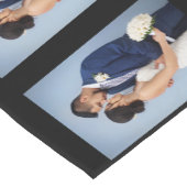 黒の写真のパターパーソナライズされたン ショートテーブルランナー (コーナー)