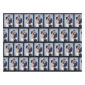 黒の写真のパターパーソナライズされたン テーブルクロス (正面(横))