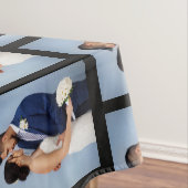 黒の写真のパターパーソナライズされたン テーブルクロス (インサイチュ)