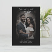 黒の写真を使った結婚発表、日にちを覚えておいて。 セーブザデート (スタンド正面)