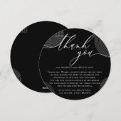 黒の写真 幾何学的なデザイン お祝い ありがとう シーズンカード (正面/裏面)