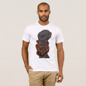 黒の力で拳を上げたTシャツ Tシャツ (正面フル)