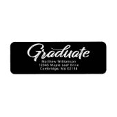 黒の卒業スはっきりしたクリプトシンプルのアドモダンレス ラベル (正面)