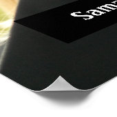 黒の卒業スクリプト モダン フォト ポスター (角)