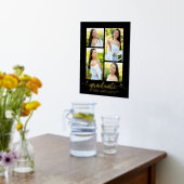 黒の卒業式4フォトスクリプトハート実在金ゴールド 箔ポスター (レイダウン (キッチン))