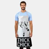 黒の厚いシックな太い太い太い太いPHAT エプロン (着用した状態)