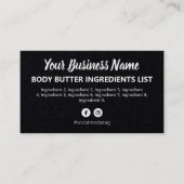 黒の原料お洒落の指示 名刺 (正面)