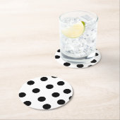 黒の反復点 ラウンドペーパーコースター (インサイチュ)