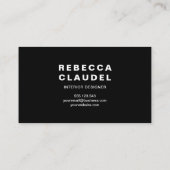 黒の名モダン刺 名刺 (裏面)