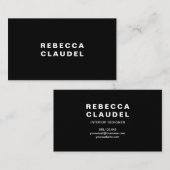黒の名モダン刺 名刺 (正面/裏面)