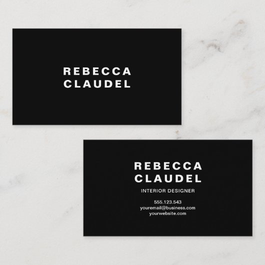 黒の名モダン刺 名刺 (正面/裏面)