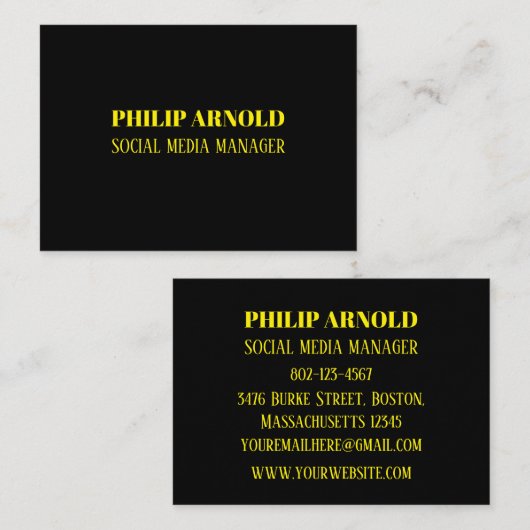 黒の名刺 名刺 (正面/裏面)