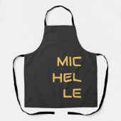 黒の名前をプレーンにモダン追加 エプロン (正面)