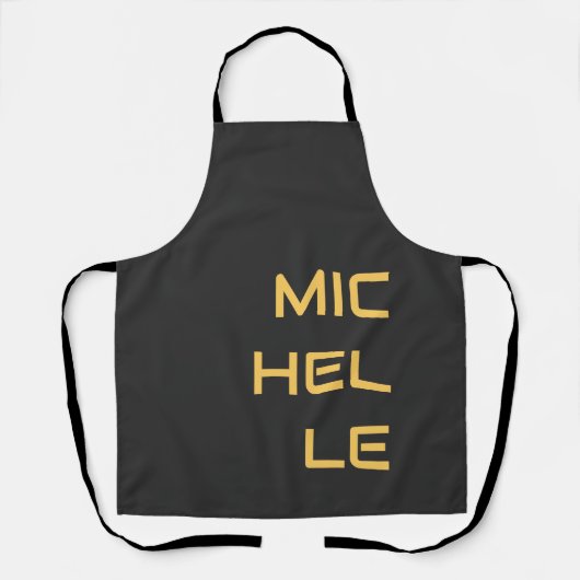 黒の名前をプレーンにモダン追加 エプロン (正面)