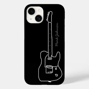 黒の名前入りなギター Case-Mate iPhone 14ケース