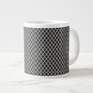 黒の四葉模様 ジャンボコーヒーマグカップ