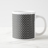 黒の四葉模様 ジャンボコーヒーマグカップ (右)
