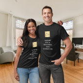 黒の地元ビジネス支援ロゴスローガン Tシャツ