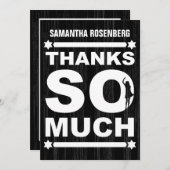 黒の大きいタイプバルミツワーのサンキューカード サンキューカード (正面/裏面)