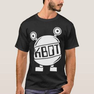 黒の大きく古いKBOTのロゴ Tシャツ