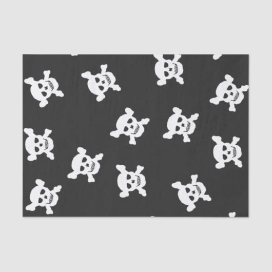 黒の大きく白いどくろ印 薄葉紙 (正面)