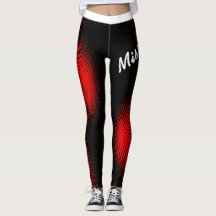 黒の大きなスクリプトに名前を付けた赤いドットパターン