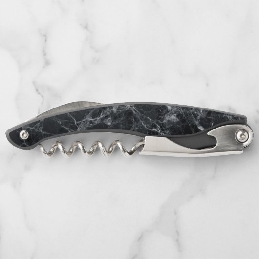 黒の大理石テクスチャ ソムリエナイフ (裏面)