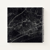 黒の大理石テクスチャ ノートブック (裏面)