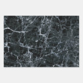 黒の大理石テクスチャ ラッピングペーパーシート (正面2)