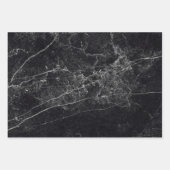 黒の大理石テクスチャ ラッピングペーパーシート (正面2)