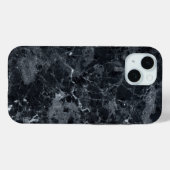 黒の大理石テクスチャ Case-Mate iPhoneケース (裏面 (横))