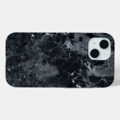 黒の大理石テクスチャ Case-Mate iPhoneケース (裏面 (横))