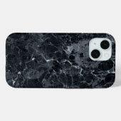 黒の大理石テクスチャ Case-Mate iPhoneケース (裏面 (横))