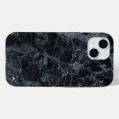 黒の大理石テクスチャ Case-Mate iPhoneケース (裏面 (横))