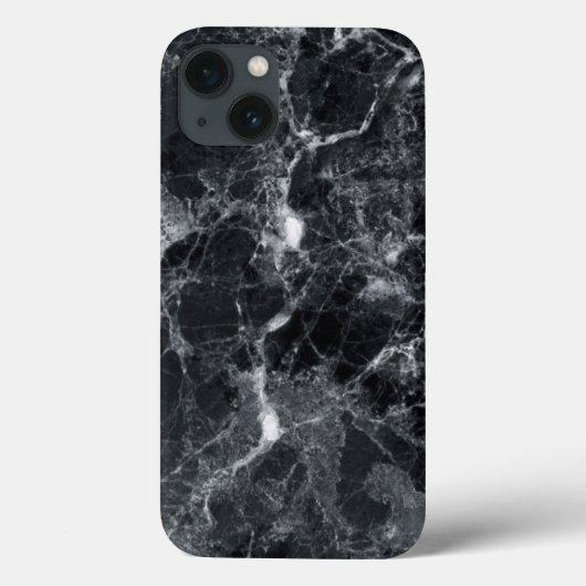黒の大理石テクスチャ Case-Mate iPhoneケース (裏面)