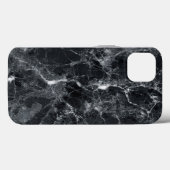 黒の大理石テクスチャ Case-Mate iPhoneケース (裏面 (横))