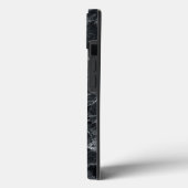 黒の大理石テクスチャ Case-Mate iPhoneケース (裏面 / 左)
