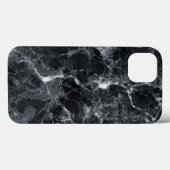 黒の大理石テクスチャ Case-Mate iPhoneケース (裏面 (横))