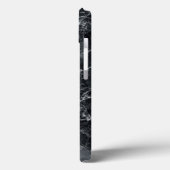 黒の大理石テクスチャ Case-Mate iPhoneケース (裏面 / 左)