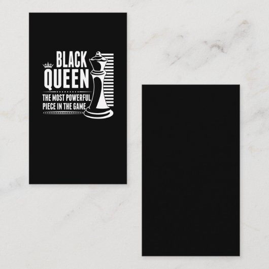 黒の女王チェスピー誇りを持ったス黒の女 名刺 (正面/裏面)