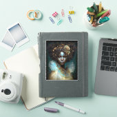 黒の女神ファンタジーアート シール (iPadカバー)