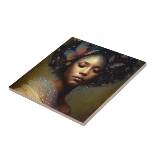 黒の女神ファンタジーアート タイル (側面)